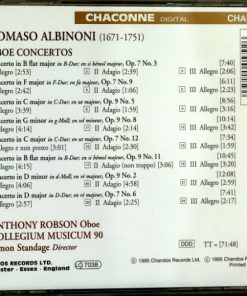 Alternative view of Tomaso Albinoni, Simon Standage, Collegium Musicum 90, Anthony Robson - Complete Oboe Concertos (CD, Album) (Near Mint (NM or M-))