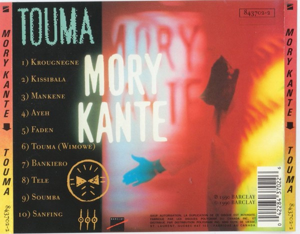 Mory Kanté - Touma (CD, Album) (Near Mint (NM or M-)) - Image 3