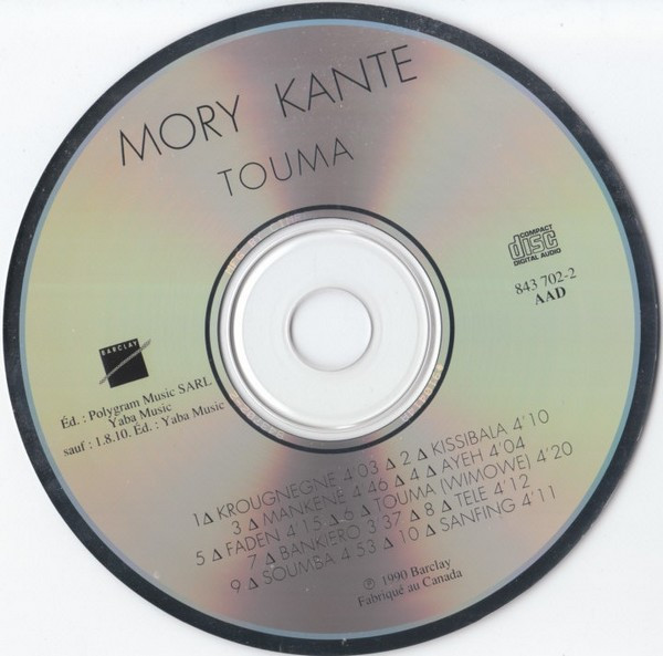 Mory Kanté - Touma (CD, Album) (Near Mint (NM or M-)) - Image 4