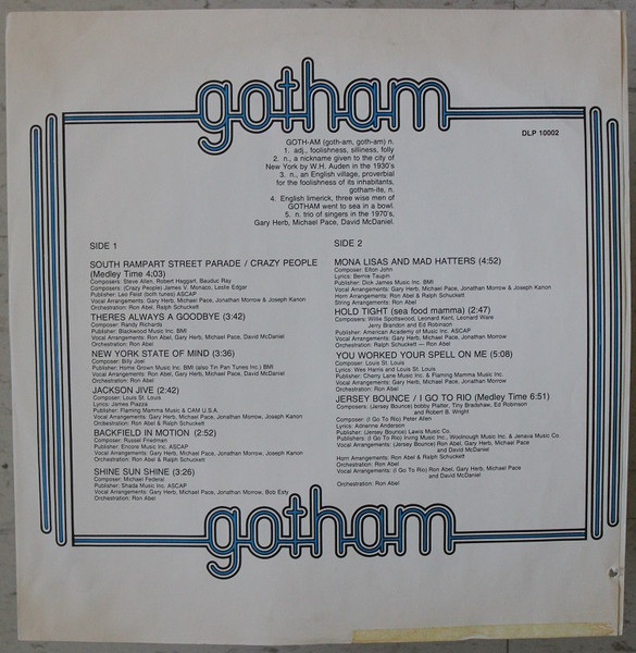 Gotham (2) - Gotham (LP, Album) (Mint (M)) - Image 5