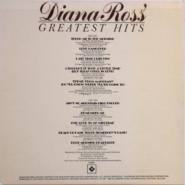 Diana Ross - Diana Ross' Greatest Hits (LP, Comp) (Mint (M)) - Image 2