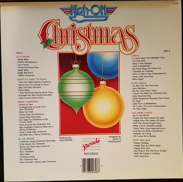 High On Music Musicians & Singers - High-On Christmas (LP, Album) (Mint (M)) - Image 2