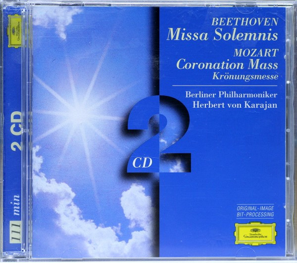 Ludwig van Beethoven, Wolfgang Amadeus Mozart - Berliner Philharmoniker, Herbert von Karajan - Missa Solemnis / Coronation Mass (2xCD, Comp, RE, RM) (Near Mint (NM or M-))