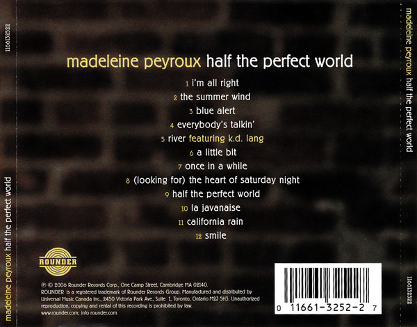 Madeleine Peyroux - Half The Perfect World (CD, Album) (Near Mint (NM or M-)) - Image 2