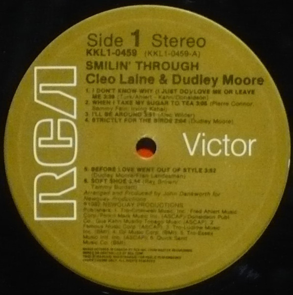 Cleo Laine & Dudley Moore - Smilin' Through (LP, Album) (Mint (M)) - Image 2