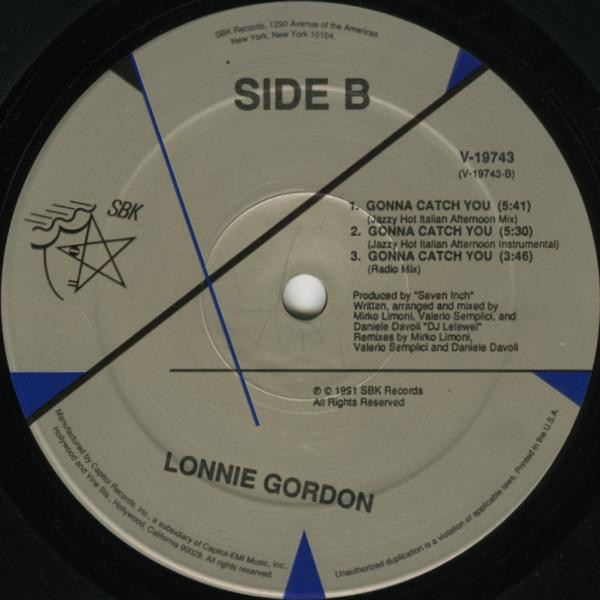 Lonnie Gordon - Gonna Catch You (New Remixes) (12") (Mint (M)) - Image 3