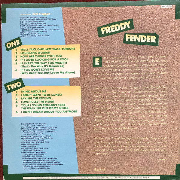 Freddy Fender (2) - If You Don't Love Me (LP, Album) (Mint (M)) - Image 2