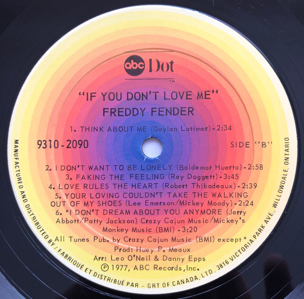 Freddy Fender (2) - If You Don't Love Me (LP, Album) (Mint (M)) - Image 4