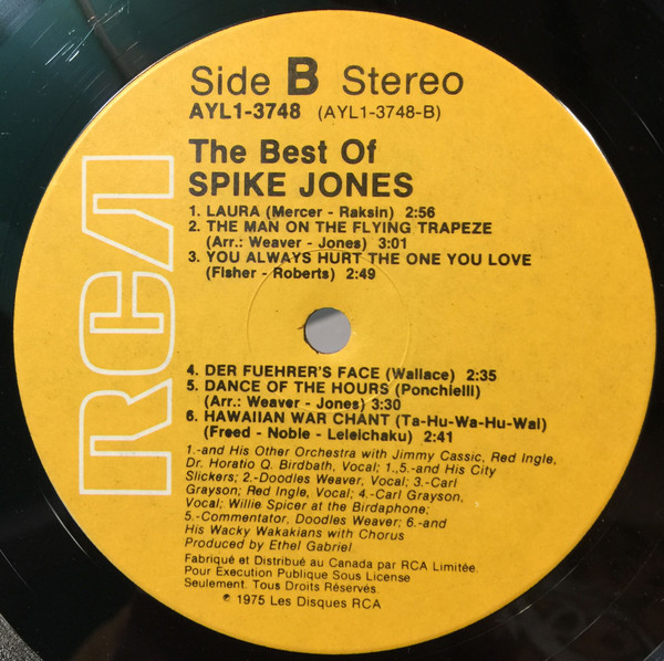 Spike Jones - The Best Of Spike Jones (LP, Comp, RE, RM) (Mint (M)) - Image 4