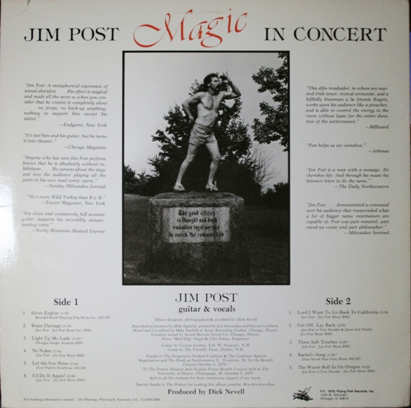 Jim Post - Magic In Concert (LP, Album) (Mint (M)) - Image 2