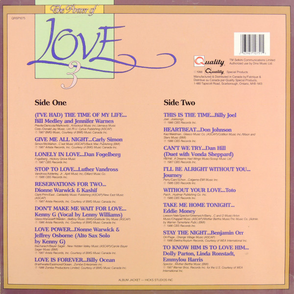 Various - The Power Of Love Vol.3 (LP, Comp) (Mint (M)) - Image 2