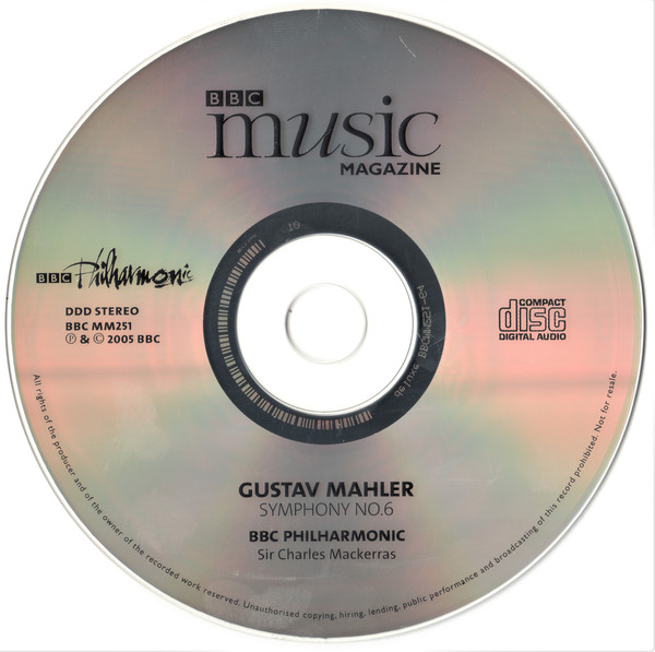 Gustav Mahler - BBC Philharmonic, Sir Charles Mackerras - Symphony No. 6 (CD) (Mint (M)) - Image 4