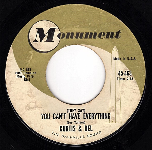 Curtis & Del - (They Say) You Can't Have Everything / Cherry Berry Lips (7", Single) (Very Good (VG))