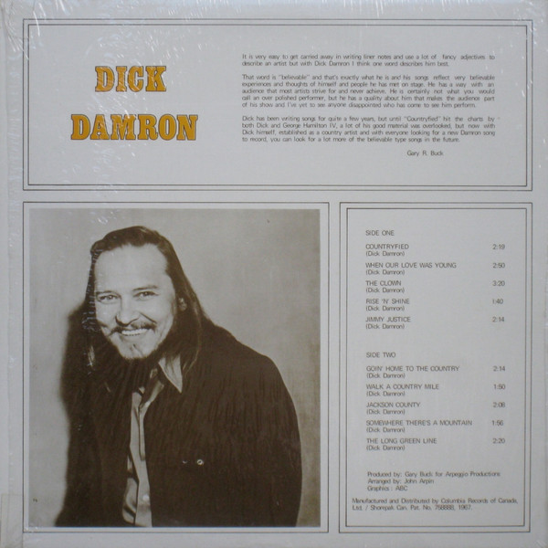 Dick Damron - Countryfied (LP, Album) (Mint (M)) - Image 4