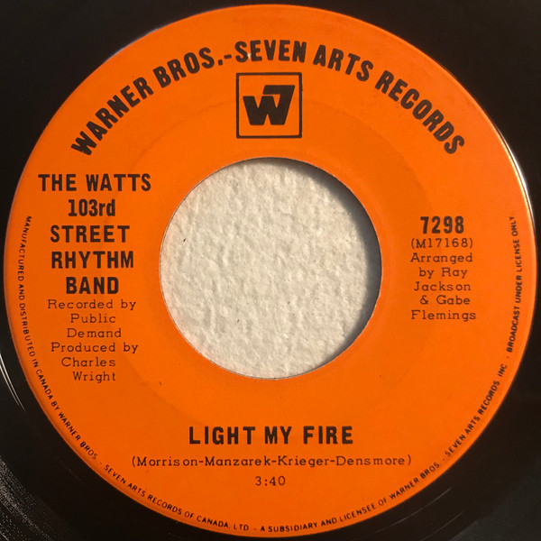 The Watts 103rd St. Rhythm Band - Till You Get Enough (7", Single) (Near Mint (NM or M-)) - Image 2