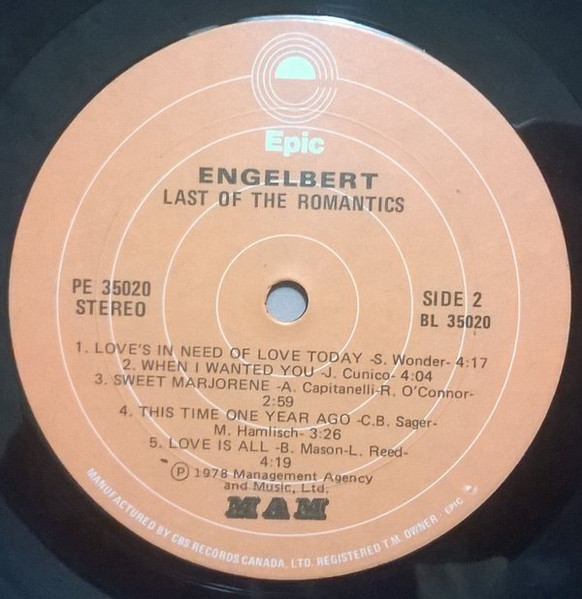 Engelbert Humperdinck - Last Of The Romantics (LP, Album) (Mint (M)) - Image 4