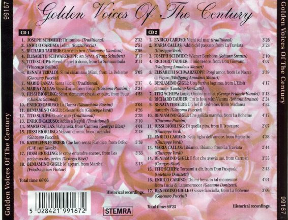 Various - Golden Voices Of The Century (2xCD, Comp) (Near Mint (NM or M-)) - Image 2