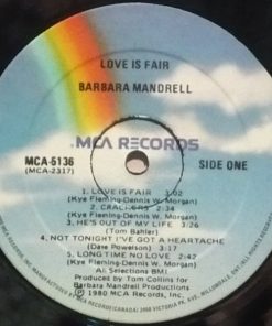 Alternative view of Barbara Mandrell - Love Is Fair (LP, Album) (Mint (M))