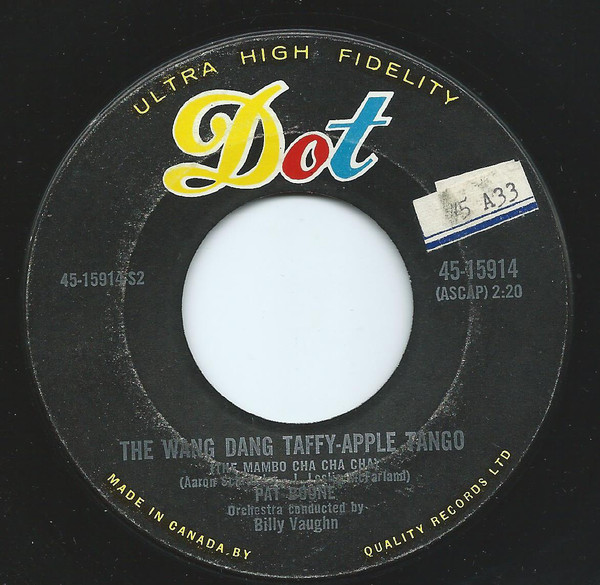 Pat Boone - For A Penny / The Wang Dang Taffy-Apple Tango (The Mambo Cha Cha Cha) (7", Single) (Near Mint (NM or M-)) - Image 2