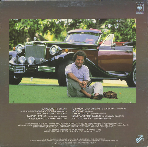 Julio Iglesias - Et L'amour Créa La Femme (LP, Album) (Mint (M)) - Image 2