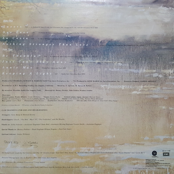 Natalie Cole - Thankful (LP, Club) (Mint (M)) - Image 2