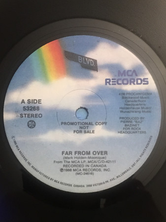 Boulevard - Far From Over (7", Single, Promo) (Very Good Plus (VG+))