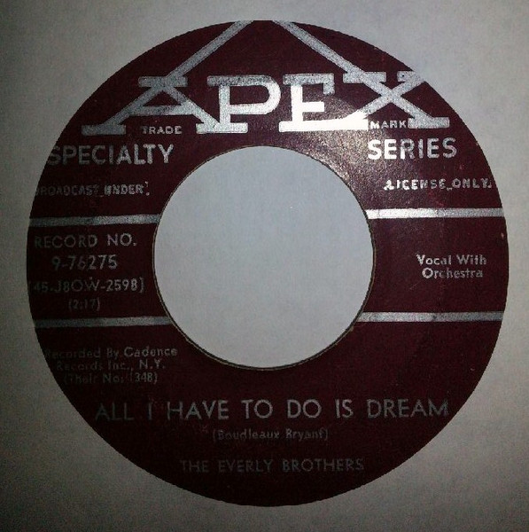 Everly Brothers - All I Have To Do Is Dream / Claudette (7", Single) (Very Good Plus (VG+)) - Image 3