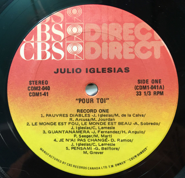 Julio Iglesias - Pour Toi - Ses 20 Plus Grands Succès (2xLP, Comp) (Mint (M)) - Image 2