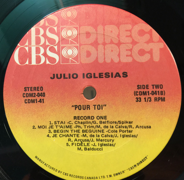 Julio Iglesias - Pour Toi - Ses 20 Plus Grands Succès (2xLP, Comp) (Mint (M)) - Image 3