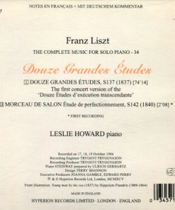 Alternative view of Franz Liszt - Leslie Howard - Douze Grandes Études (CD, Album) (Near Mint (NM or M-))
