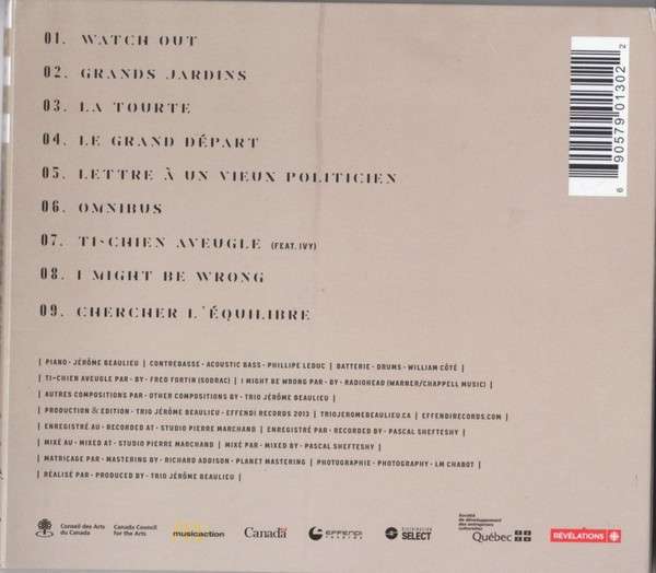 Trio Jérôme Beaulieu - Chercher L'équilibre (CD, Album) (Near Mint (NM or M-)) - Image 5
