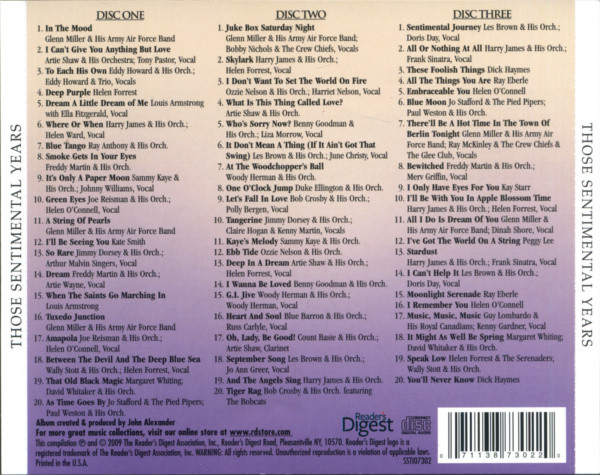 Various - Those Sentimental Years (3xCD, Comp) (Near Mint (NM or M-)) - Image 2