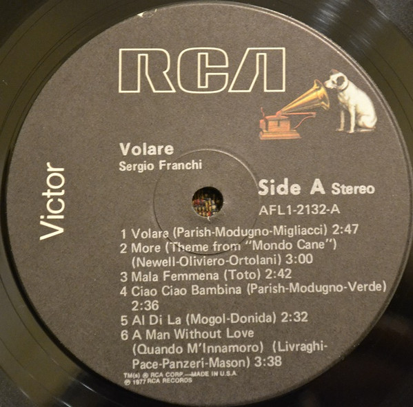 Sergio Franchi - Volare (LP, RM) (Mint (M)) - Image 3