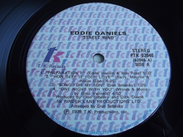 Eddie Daniels - Street Wind (LP, Album) (Mint (M)) - Image 3