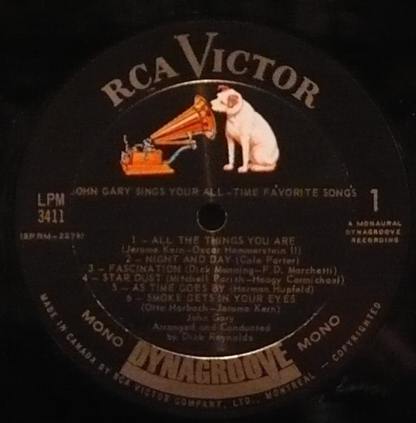 John Gary - Sings Your All-Time Favorite Songs (LP, Album, Mono) (Mint (M)) - Image 2