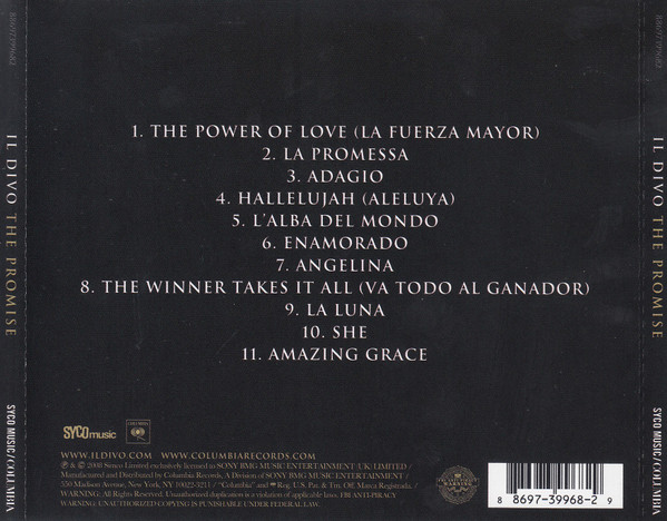 Il Divo - The Promise (CD, Album) (Near Mint (NM or M-)) - Image 2