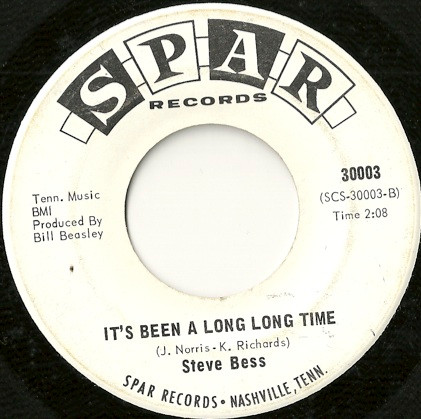 Steve Bess - There Was A Time / It's Been A Long Long Time (7") (Very Good Plus (VG+)) - Image 2