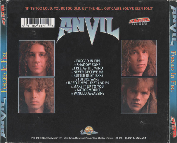 Anvil - Forged In Fire (CD, Album, RE, Dig) (Near Mint (NM or M-)) - Image 2