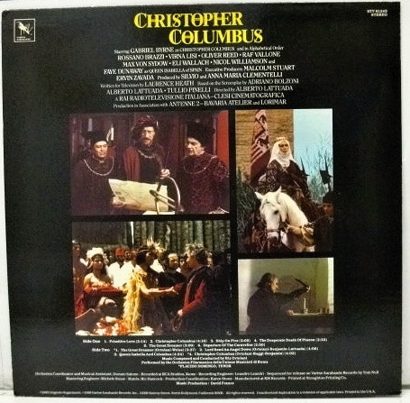 Riz Ortolani Featuring Placido Domingo - Christopher Columbus (Original Soundtrack) (LP, Album) (Mint (M)) - Image 2
