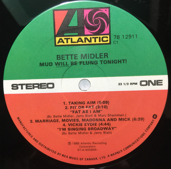 Bette Midler - Mud Will Be Flung Tonight! (LP, Album) (Mint (M)) - Image 3