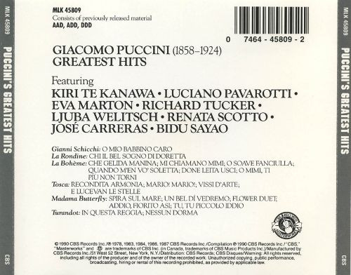 Giacomo Puccini - Puccini's Greatest Hits (CD, Comp) (Near Mint (NM or M-)) - Image 2