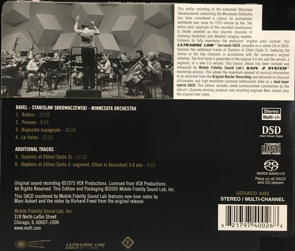 Maurice Ravel / Stanislaw Skrowaczewski / Minnesota Orchestra - Boléro / La Valse (SACD, Hybrid, Multichannel, RE, RM) (Near Mint (NM or M-)) - Image 3