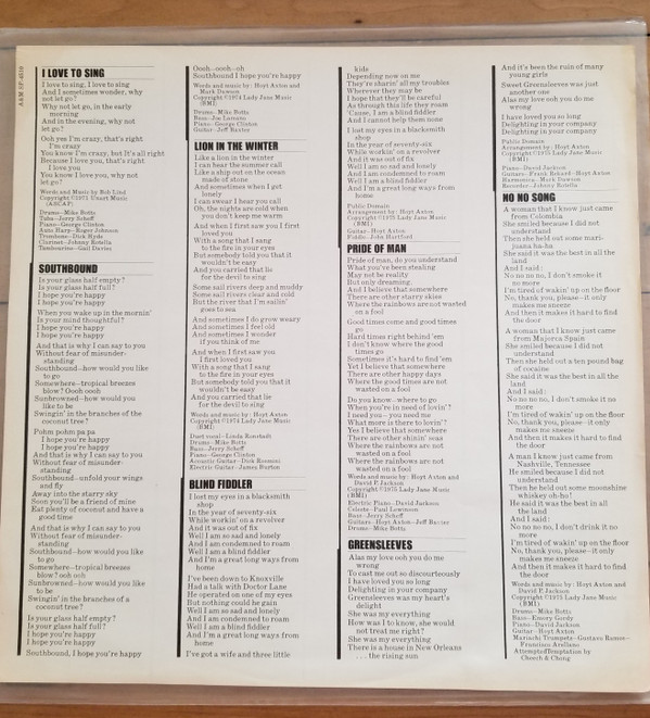 Hoyt Axton - Southbound (LP, Album) (Mint (M)) - Image 5