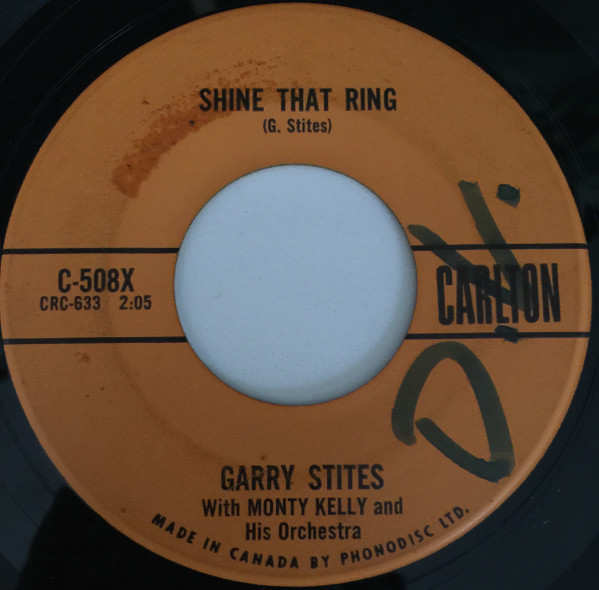 Gary Stites With Monty Kelly's Orchestra - Lonely For You / Shine That Ring (7", Single) (Near Mint (NM or M-)) - Image 2
