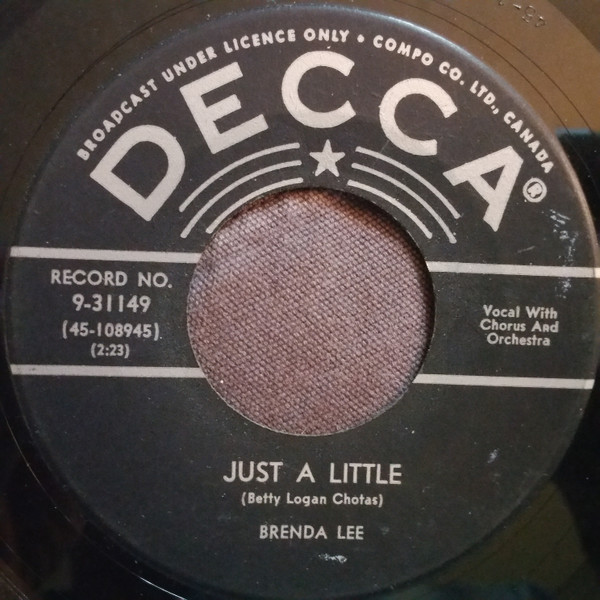 Brenda Lee - I Want To Be Wanted (Per Tutta La Vita) (7", Single) (Near Mint (NM or M-)) - Image 2