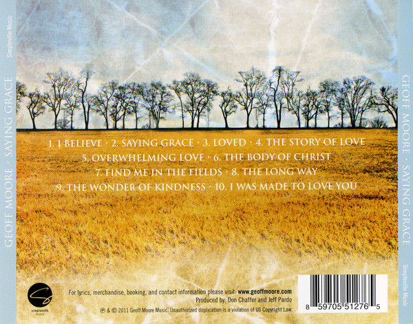 Geoff Moore - Saying Grace (CD, Album) (Mint (M)) - Image 2