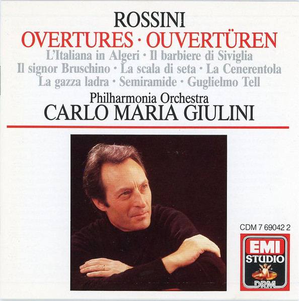 Gioacchino Rossini – Philharmonia Orchestra, Carlo Maria Giulini - Overtures · Ouvertüren: L’Italiana In Algeri · Il Barbiere Di Siviglia · Il Signor Bruschino · La Scala Di Seta · La Cenerentola · La Gazza Ladra · Semiramide · Guglielmo Tell (CD, Comp, RM) (Near Mint (NM or M-))
