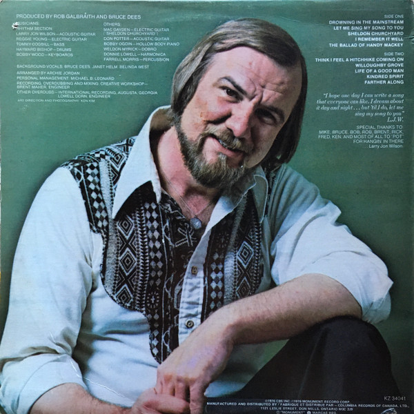 Larry Jon Wilson - Let Me Sing My Song To You (LP, Album) (Mint (M)) - Image 2