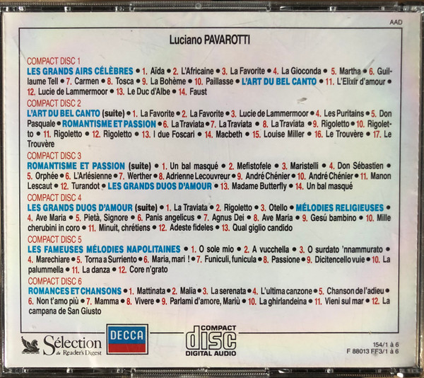 Luciano Pavarotti - Luciano Pavarotti (6xCD, Comp) (Near Mint (NM or M-)) - Image 2