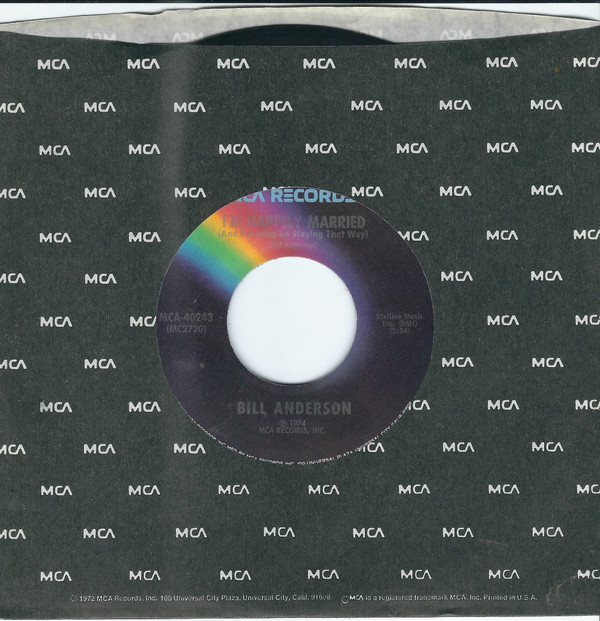 Bill Anderson (2) - I'm Happily Married (And Planning On Staying That Way) (7", Pin) (Very Good Plus (VG+)) - Image 3